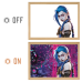 Arcane-Jinx Graffiti Style Anime LED Light Painting