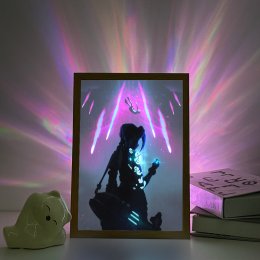 Arcane-Jinx On Throne Broken Mirror Scene-LED Light Painting