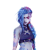 Arcane-Jinx Dark Red Neon Effect Anime-LED Light Painting