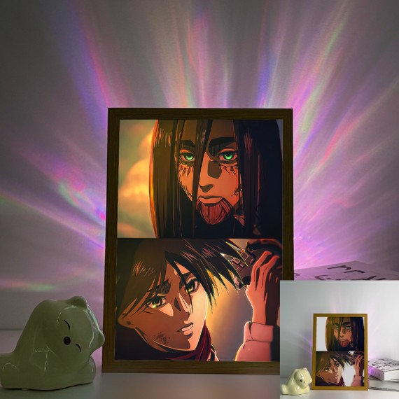 Attack on Titan-Eren & Mikasa Split Frame LED Light Painting Attack on Titan-Eren & Mikasa Split Frame LED Light Painting