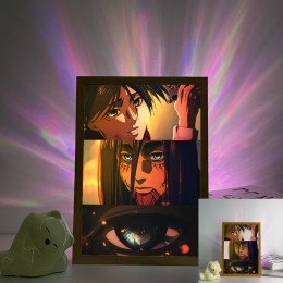 Attack on Titan-Eren & Mikasa Split Frame Scene-LED Light