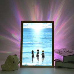Attack on Titan-Eren Mikasa Ocean Sunset Scene LED Light