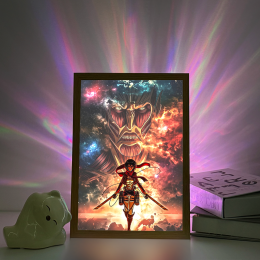 Attack on Titan-Mikasa&Colossal Titan Galaxy Scene-LED Light