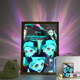 Cyberpunk Edgerunners-Rebecca Split Frame Iconic Scene
