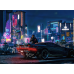 Cyberpunk Edgerunners-Night City Cyberpunk Sports Car Scene