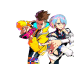 Cyberpunk Edgerunners-Edgerunners Team Colorful Pop Scene
