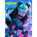 Cyberpunk Edgerunners-Rebecca Rooftop Gunfight Neon Scene