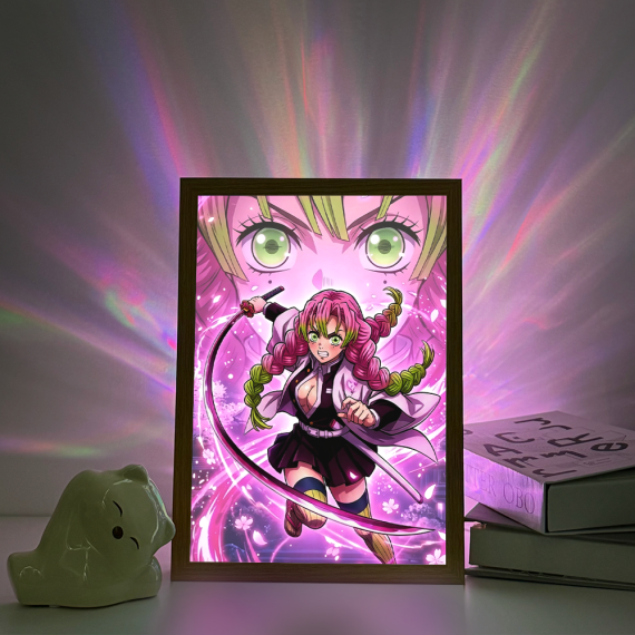 Demon Slayer-Mitsuri Kanroji Love Breathing Dual Frame Scene Demon Slayer-Mitsuri Kanroji Love Breathing Dual Frame Scene