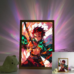Demon Slayer-Tanjiro Kamado Flame Sword Strike Action Scene