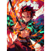 Demon Slayer-Tanjiro Kamado Flame Sword Strike Action Scene