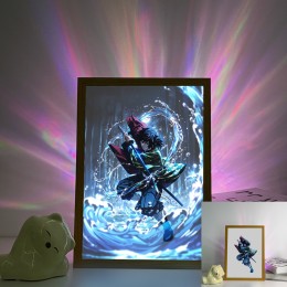Demon Slayer-Giyu Tomioka Water Breathing Forest Night Scene