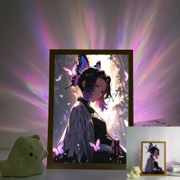 Demon Slayer-Shinobu Kocho Purple Butterfly Forest Glow Scene