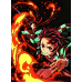 Demon Slayer - Tanjiro Hinokami Kagura Fire Effect Scene
