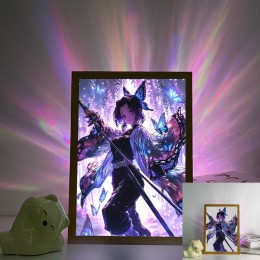 Demon Slayer - Shinobu Purple Glow Butterfly Anime Scene