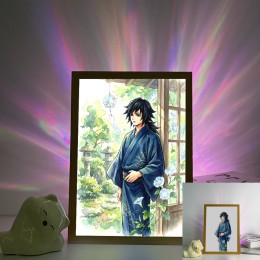 Demon Slayer - Giyu Watercolor Summer Garden Anime Scene