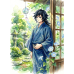 Demon Slayer - Giyu Watercolor Summer Garden Anime Scene