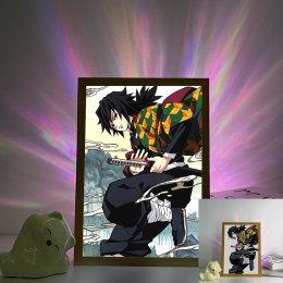 Demon Slayer - Giyu Water Breathing Draw Sword Anime Scene