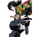 Demon Slayer - Giyu Water Breathing Draw Sword Anime Scene