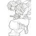 Demon Slayer - Giyu Water Breathing Draw Sword Anime Scene