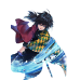 Demon Slayer - Giyu Water Breathing Vortex Slash Anime Scene Demon Slayer - Giyu Water Breathing Vortex Slash Anime Scene