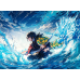 Demon Slayer-Giyu Water Dragon Breathing Effect Anime Scene