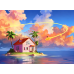 Dragon Ball - Kame House&Flying Nimbus Sunset Scene