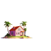 Dragon Ball - Kame House&Flying Nimbus Sunset Scene