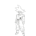 Dragon Ball - Goku Classic Manga Style Anime Scene