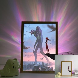 Neon Genesis Evangelion-Asuka&Unit-01 Sunset City Scene