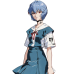 Neon Genesis Evangelion-Rei Ayanami School Uniform Scene