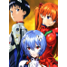 Neon Genesis Evangelion-Shinji, Rei&Asuka Trio Scene