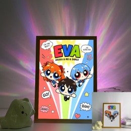 Neon Genesis Evangelion-Chibi Asuka&Rei&Shinji Crossover Art