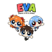 Neon Genesis Evangelion-Chibi Asuka&Rei&Shinji Crossover Art