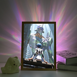 Neon Genesis Evangelion-Rei & Unit-01 Light Beam Scene