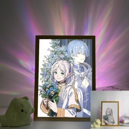 Frieren - Frieren & Himmel Blue Rose Bouquet Art