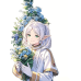 Frieren - Frieren & Himmel Blue Rose Bouquet Art