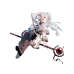 Frieren - Frieren Flying on Staff Cloudscape Art