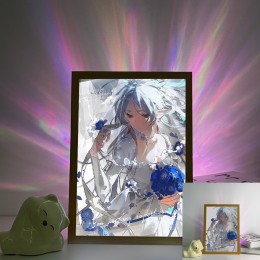 Frieren - Frieren Wedding Dress with Blue Bouquet Art