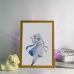 Frieren - Frieren & Himmel Stained Glass Floral Art